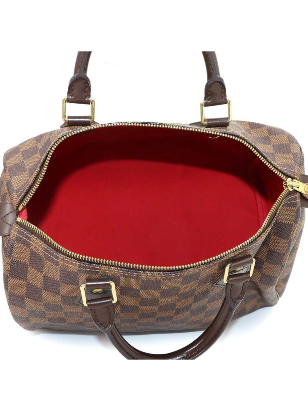 Louis Vuitton Damier Speedy 30 Hand Bag Ebene Brown Gold - Picture 6 of 10
